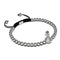 Pina colada | Argent | Noir | Ananas Cristal | Bracelet Charmballa en macramé